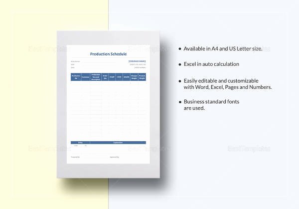 Film Production Schedule Template Fresh Sample Shooting Schedule 12 Documents In Pdf Word Excel