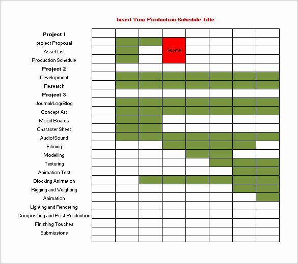 Film Production Schedule Template Luxury Production Schedule Template 13 Free Sample Example