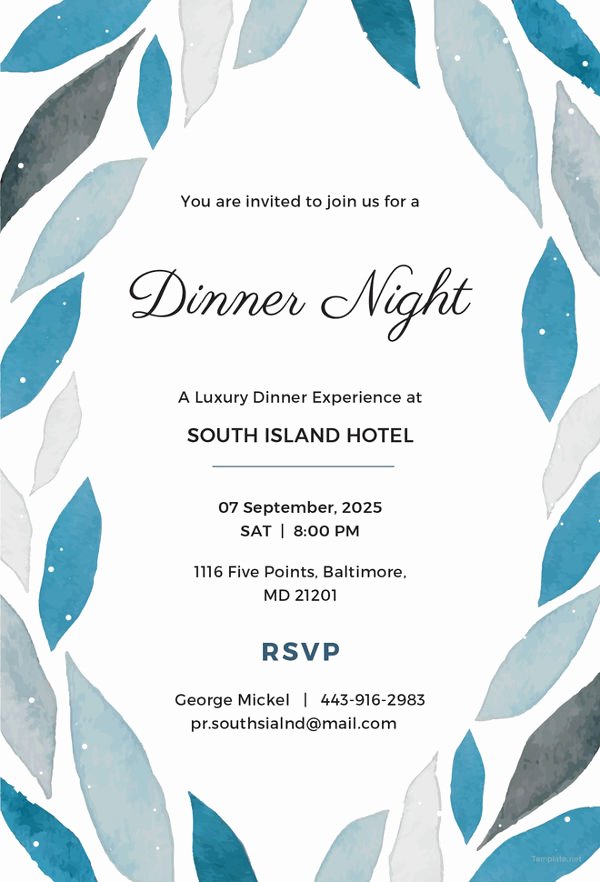 Formal Invite Template Free Unique 14 formal Dinner Invitations Psd Word Ai Publisher