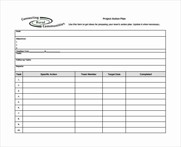 Free Action Plan Template Awesome Sample Project Action Plan Template 17 Documents In Pdf