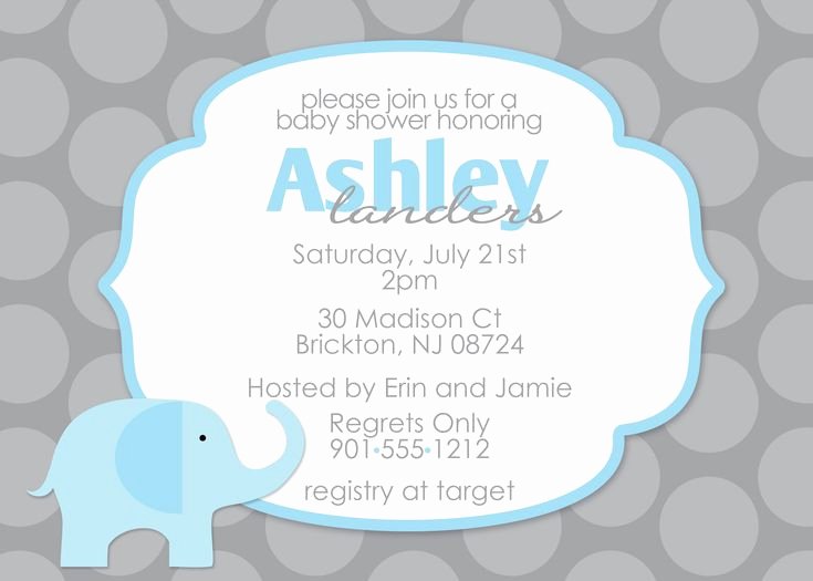 Free Baby Invitation Template Best Of 17 Best Images About Impressive Elephant Baby Shower