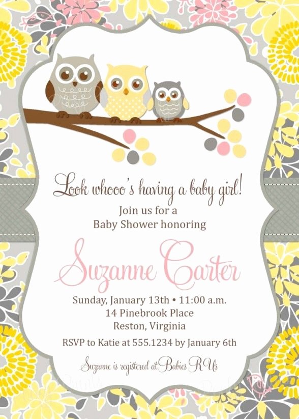 Free Baby Invitation Template Best Of Baby Shower Invitations Free Printable Owl theme Baby