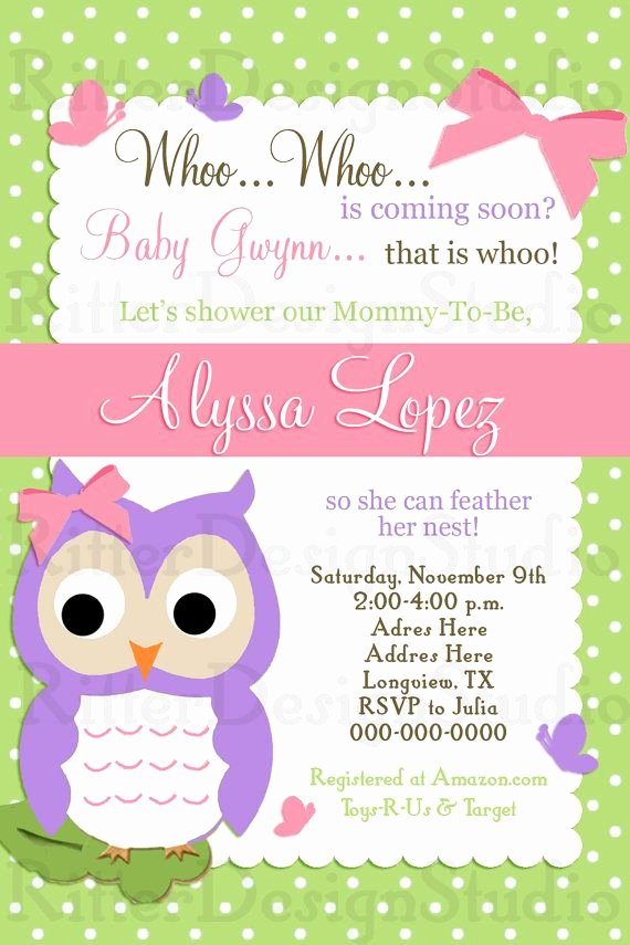 Free Baby Invitation Template Fresh whoo whoo Owl Baby Shower Invitation Printable Digital