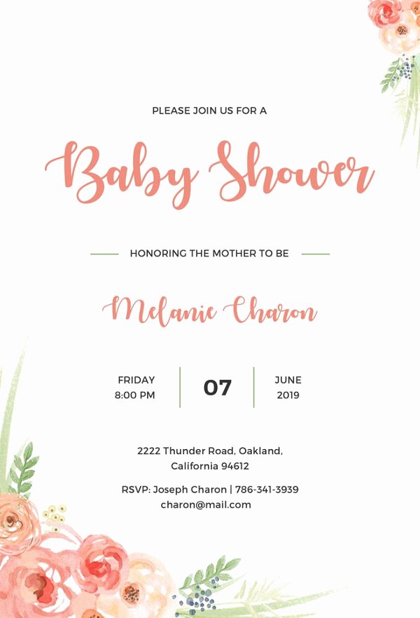 Free Baby Invitation Template New 22 Best Baby Shower Invitation Templates Editable Psd