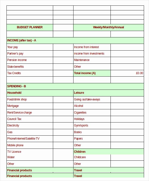 Free Budget Planner Template Beautiful 13 Monthly Bud Planner Templates Ai Psd Google