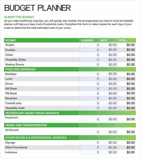 Free Budget Planner Template Beautiful Free 9 Bud Planner Templates In Free Samples Examples