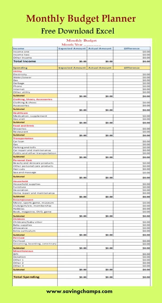 Free Budget Planner Template Best Of Make A Smart Bud Aiming to Save More Money