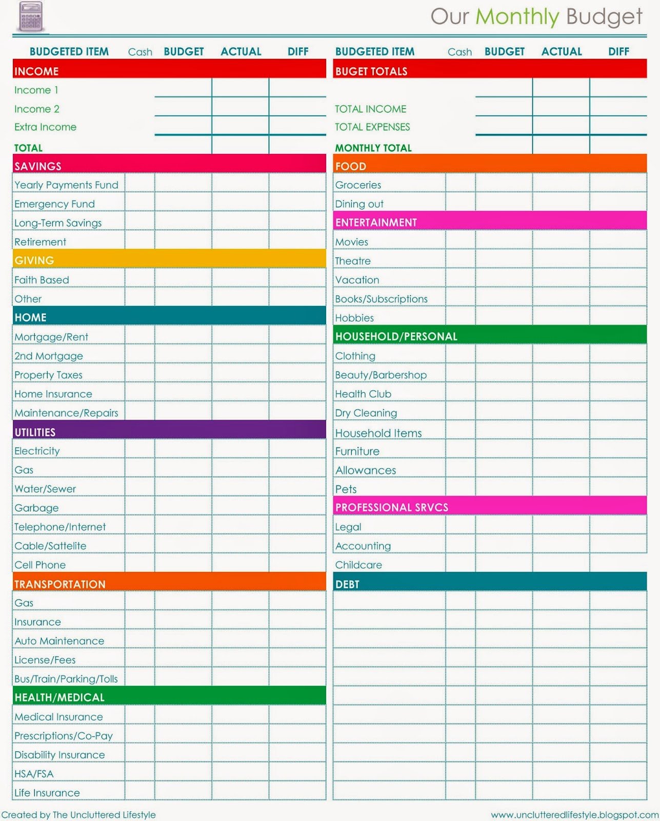 Free Budget Planner Template Elegant 2015 Planner More Free Printables Find Lifestyle