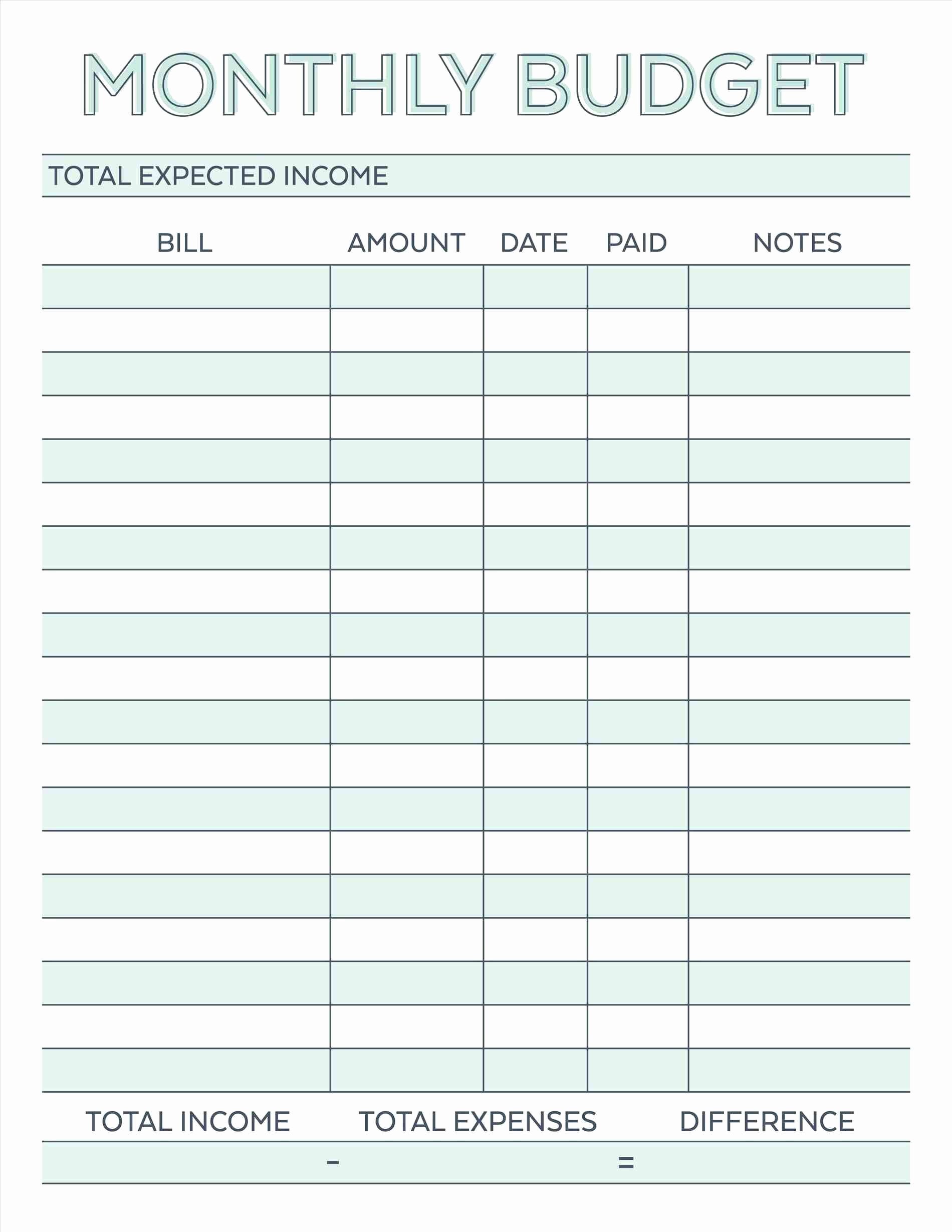 Free Budget Planner Template Lovely Bud Planner Planner Worksheet Monthly Bills Template