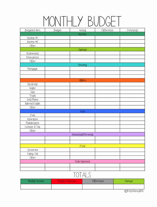 Free Budget Planner Template Lovely Financial Bud Planner Printables