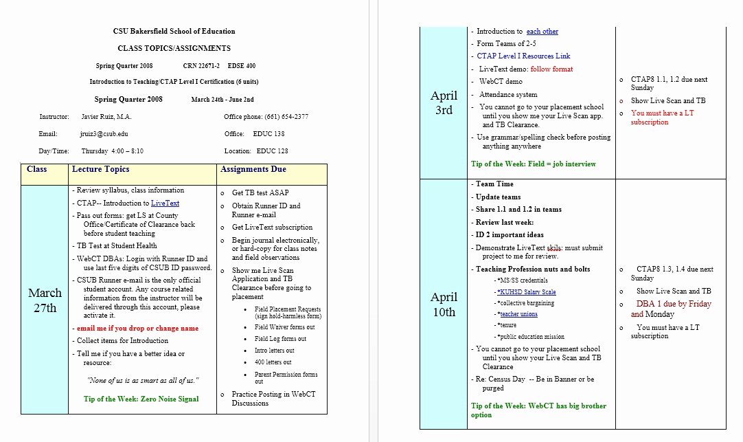 Free Class Schedule Template Luxury 11 Free Sample Class Schedule Templates Printable Samples