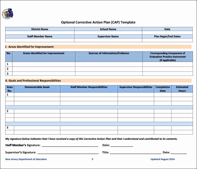 Free Corrective Action Plan Template Awesome Corrective Action Plan Template 22 Free Word Excel