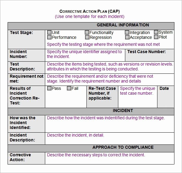 Free Corrective Action Plan Template Luxury Sample Action Plan Template 9 Free Documents In Pdf