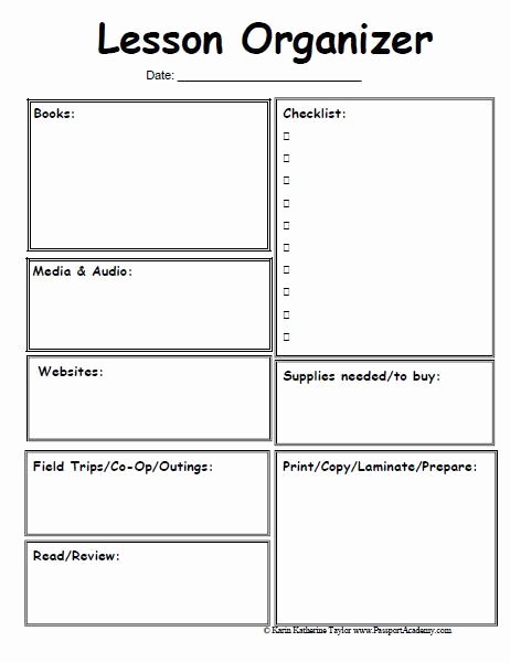 Free Daily Lesson Plan Template Inspirational Lesson organizer Prep Sheet Omg where Have You Been All