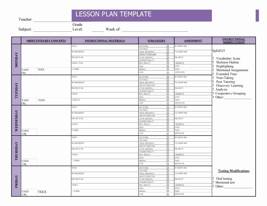 Free Daily Lesson Plan Template Lovely 44 Free Lesson Plan Templates [ Mon Core Preschool Weekly]