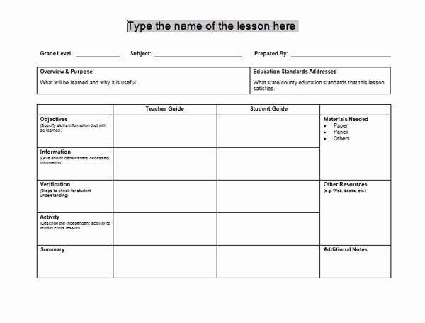 Free Daily Lesson Plan Template New Lesson Plan Templates Microsoft Word Templates