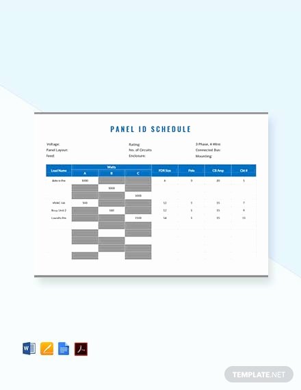 Free Electrical Panel Schedule Template Beautiful Free Electrical Panel Schedule Template Download 173