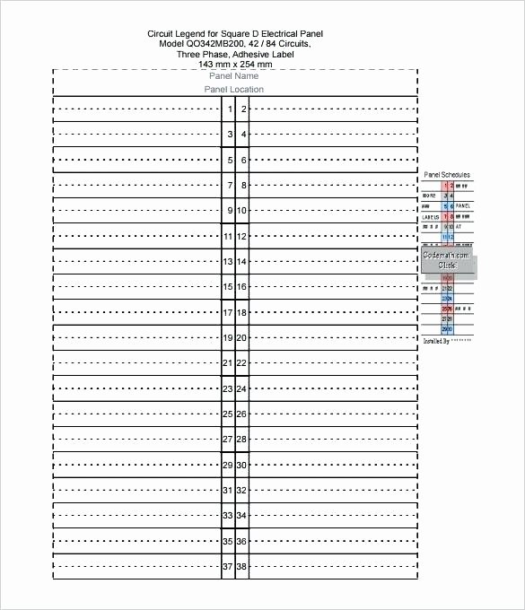 Free Electrical Panel Schedule Template Best Of Electrical Panel Directory Template – Automotoreadfo