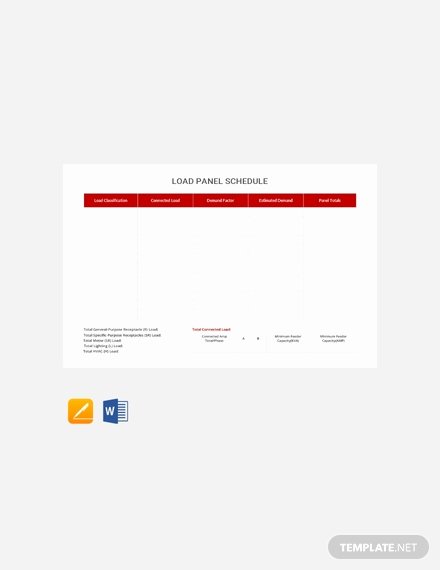 Free Electrical Panel Schedule Template Elegant Free Electrical Panel Schedule Template Download 173
