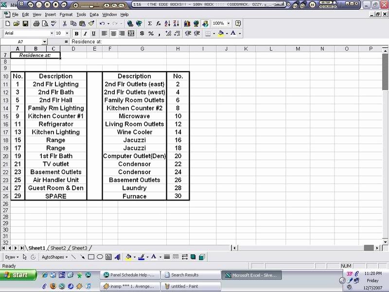 Free Electrical Panel Schedule Template Lovely Index Of Cdn 29 2007 883