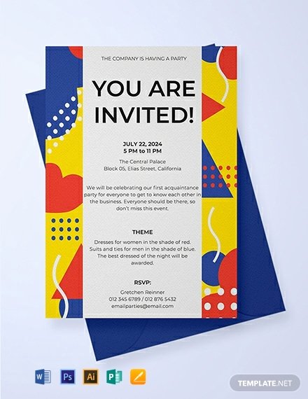 Free Email Invitation Template Fresh Free Email Party Invitation Template Word