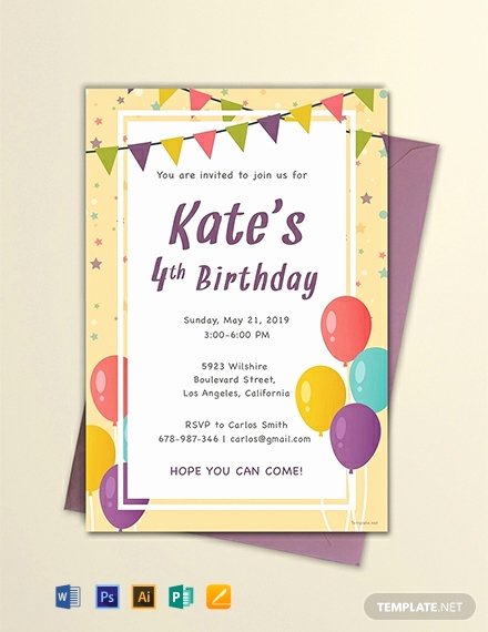 Free Email Invitation Template Lovely Free Email Birthday Invitation Template Download 884