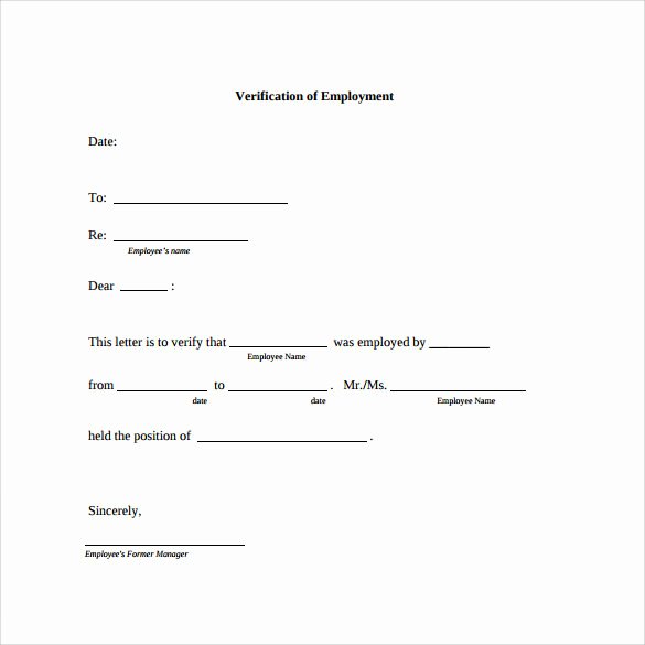Free Employee Verification form Template Awesome Employment Verification Letter 14 Download Free