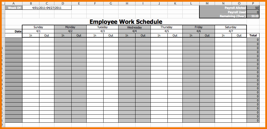 Free Employee Work Schedule Template Best Of Weekly Employee Work Schedule Free Template Driverlayer