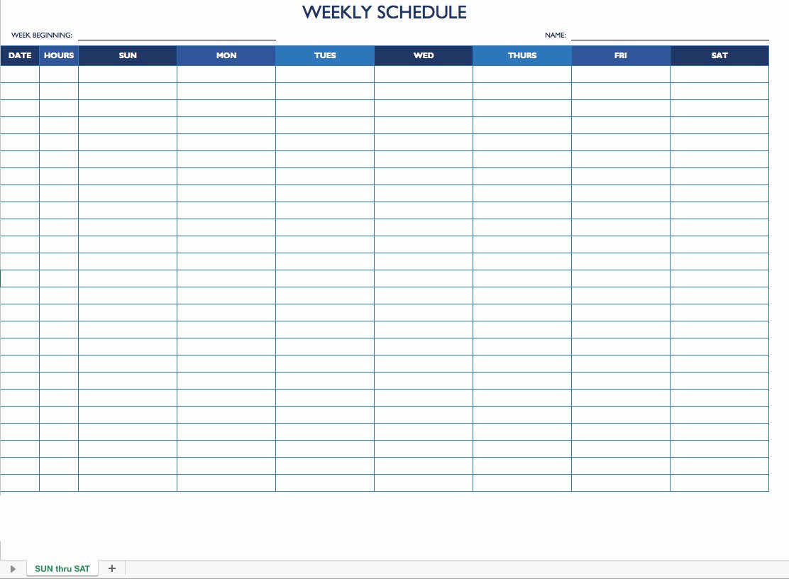 Free Employee Work Schedule Template Fresh Free Weekly Employee Work Schedule Template