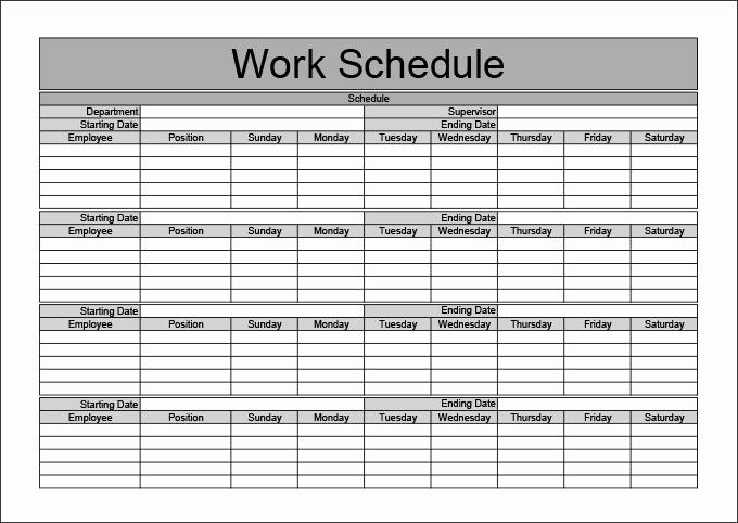 Free Employee Work Schedule Template Lovely Monthly Work Schedule Templates 2015 New Calendar Template