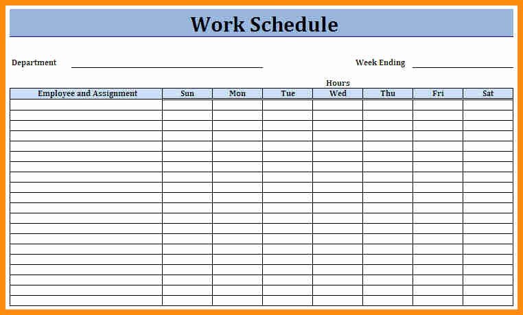 Free Employee Work Schedule Template New Monthly Employee Schedule Template