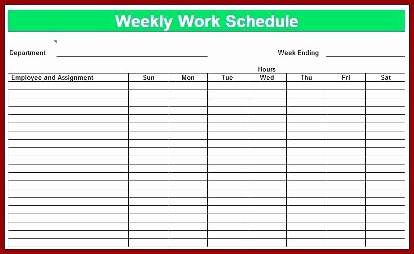 Free Employee Work Schedule Template Unique Weekly Work Schedule Maker