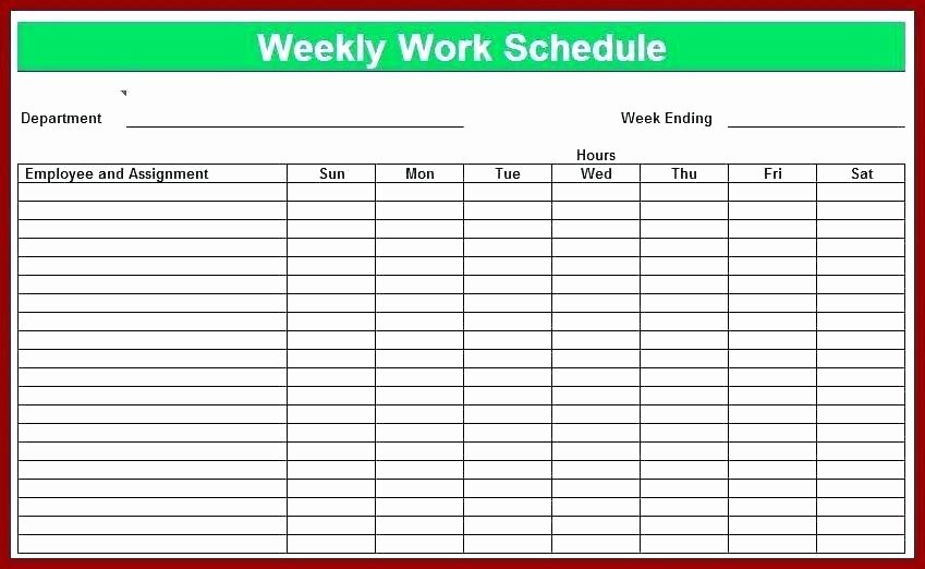 Free Employee Work Schedule Template Unique Weekly Work Schedule Maker