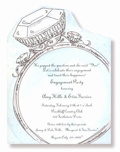 Free Engagement Party Invitation Template Inspirational Diamond Ring Engagement Party Invitations