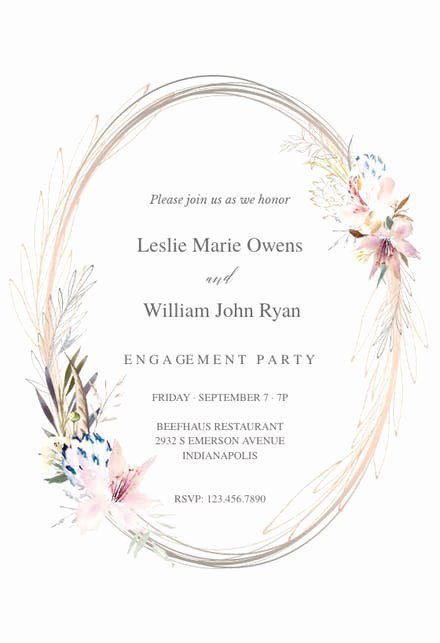 Free Engagement Party Invitation Template Lovely Engagement Party Invitation Templates Free