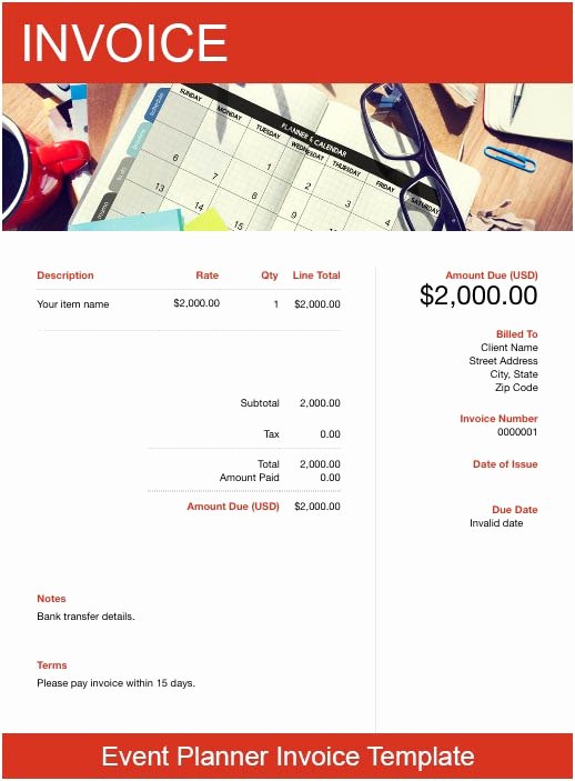 Free event Planner Template New event Planner Invoice Template Free Download