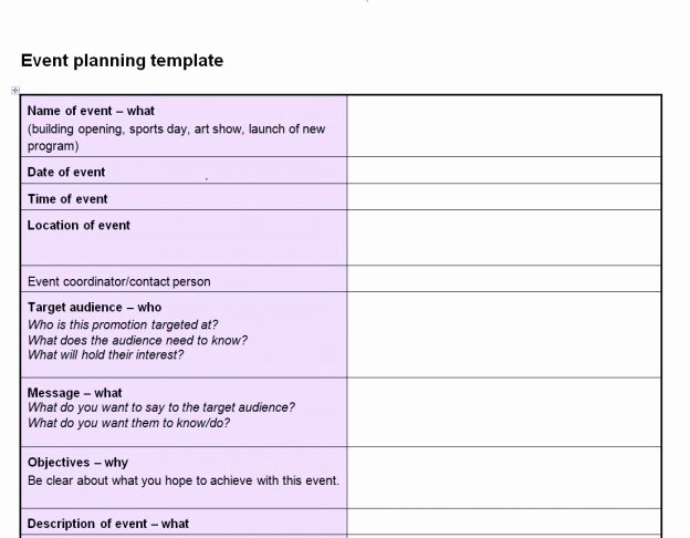 Free event Planner Template Unique event Planning Checklist Template