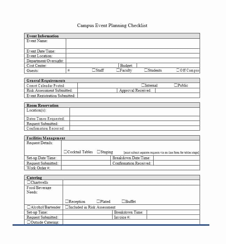 Free event Planning Template Download Luxury 50 Professional event Planning Checklist Templates