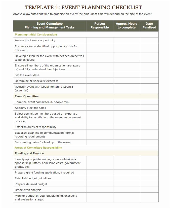Free event Planning Template Download New event Checklist Template 13 Free Word Excel Pdf