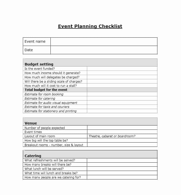 Free event Planning Template New 50 Professional event Planning Checklist Templates