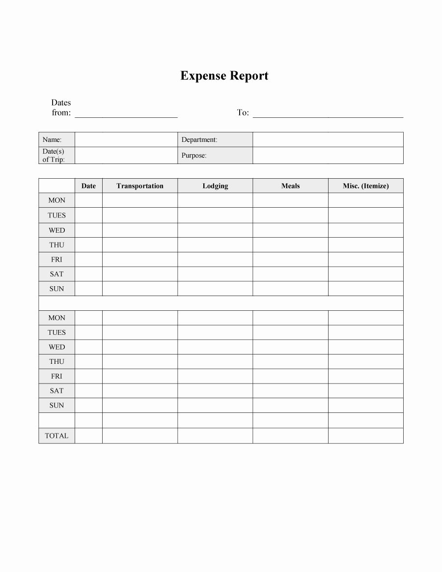 Free Expense form Template Best Of 40 Expense Report Templates to Help You Save Money