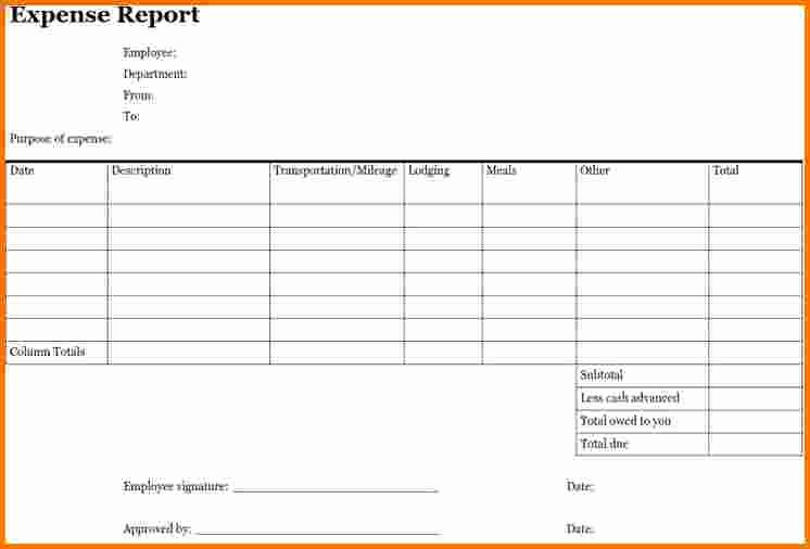 Free Expense form Template Elegant Printable Expense Report