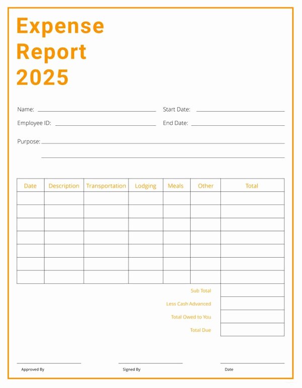 Free Expense form Template Unique Expense Report 11 Free Word Excel Pdf Documents