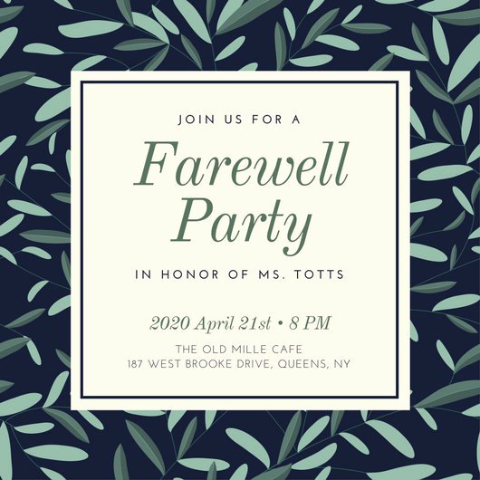 Free Farewell Invitation Template Beautiful Farewell Party Invitation Templates Canva