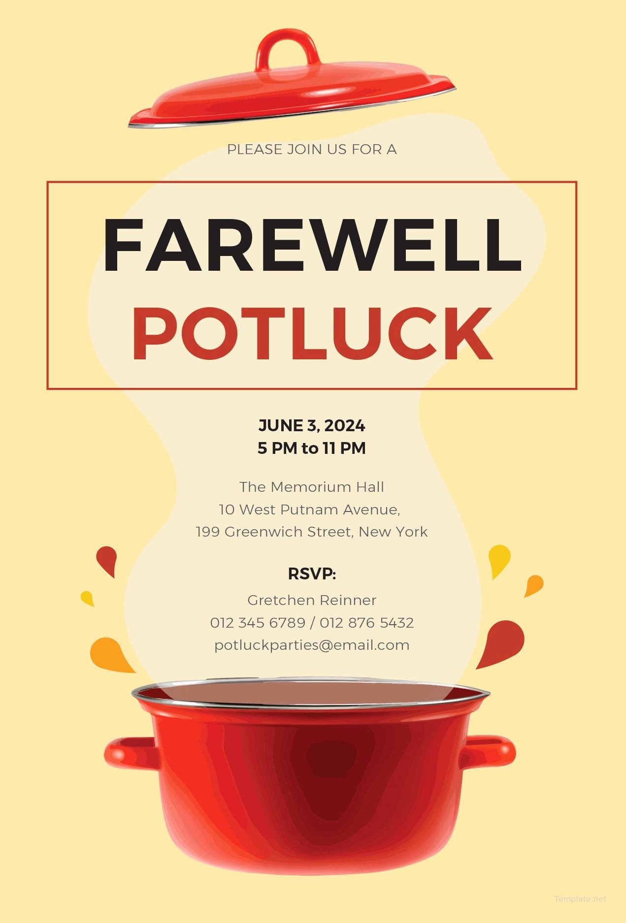 Free Farewell Invitation Template Beautiful Free Farewell Potluck Invitation Just Cool