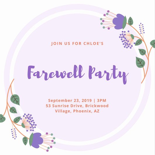 Free Farewell Invitation Template Elegant Customize 3 999 Farewell Party Invitation Templates