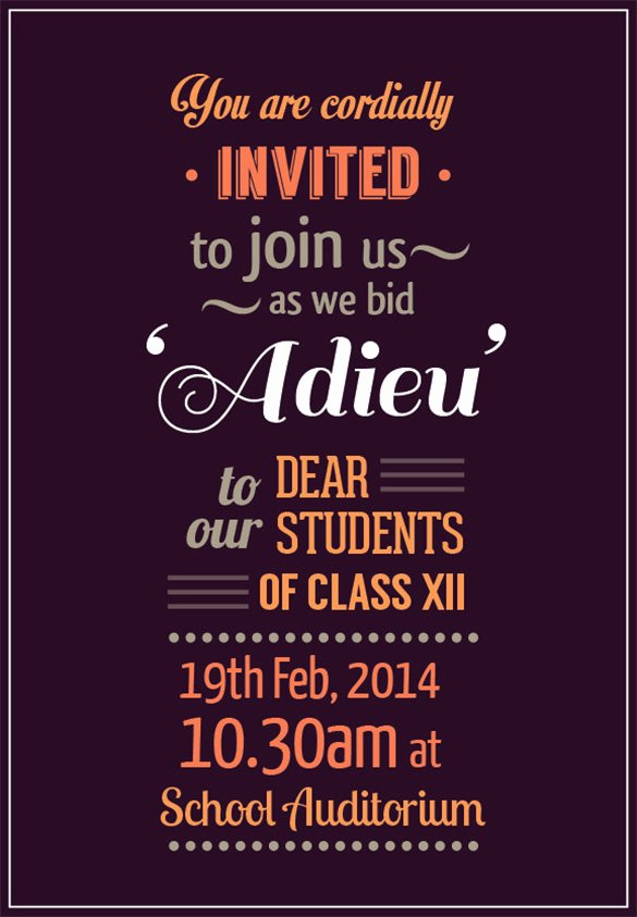 Free Farewell Invitation Template Unique Farewell Party Invitation Template – 20 Free Psd format