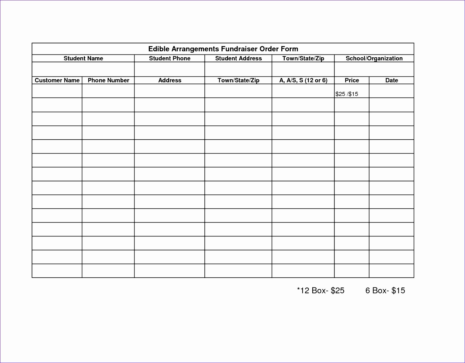 Free Fundraiser order form Template Fresh 6 Fundraising Template Excel Exceltemplates Exceltemplates