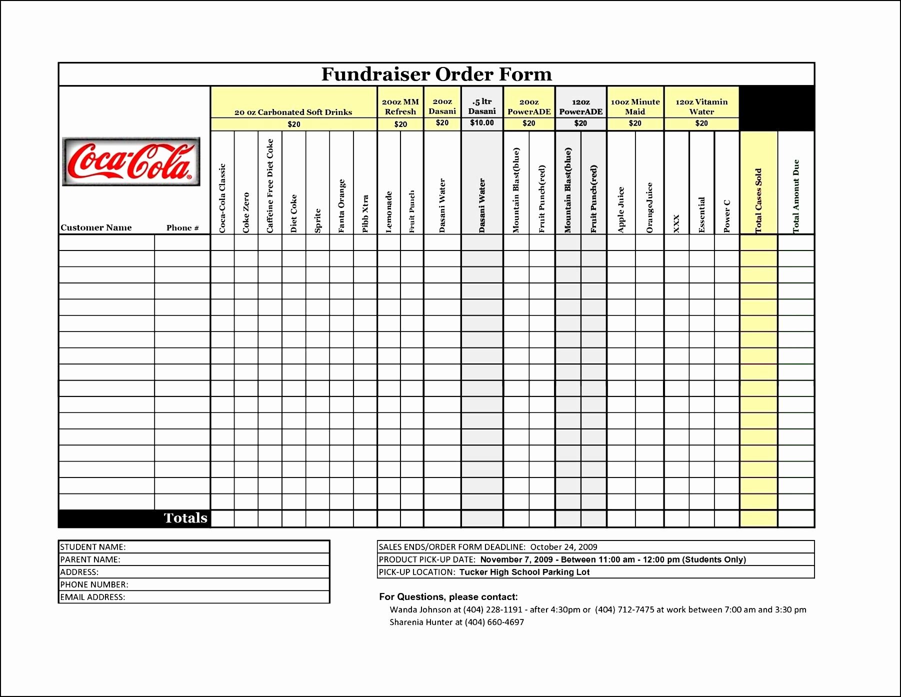 Free Fundraiser order form Template New Free Fundraiser order form Template