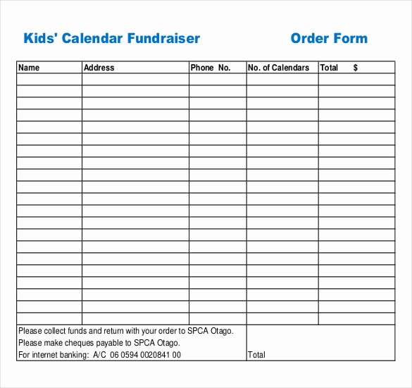 Free Fundraiser order form Template Unique 16 Fundraiser order Templates – Docs Word